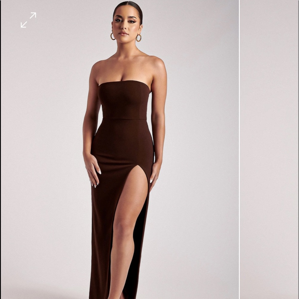 MESHKI - Strapless Split Hem Maxi Dress